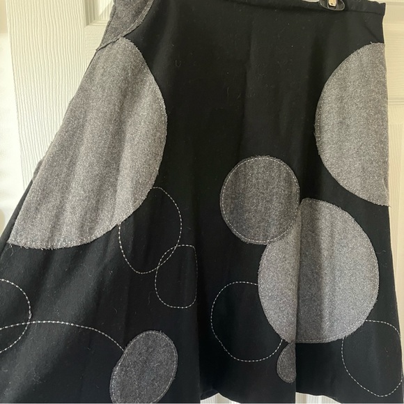 Boden Women's A-Line Wool Knee-Length Skirt, Black and Gray, Size 12 - Picture 2 of 5